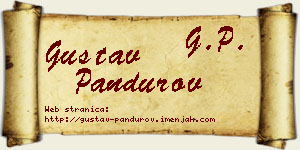 Gustav Pandurov vizit kartica